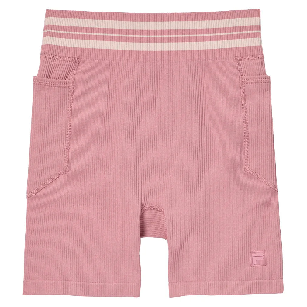 Women`s Lucky Ace Seamless Tennis Bike Short Lilas and Gardenia Apparel Fila