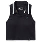 Womens Challenger Seamless Polo Tennis Tank Black and Gardenia Apparel Fila