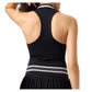 Womens Challenger Seamless Polo Tennis Tank Black and Gardenia Apparel Fila