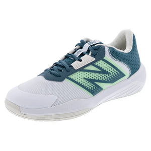 Men`s 696v6 2E Width Tennis Shoes White and Green Footwear New Balance