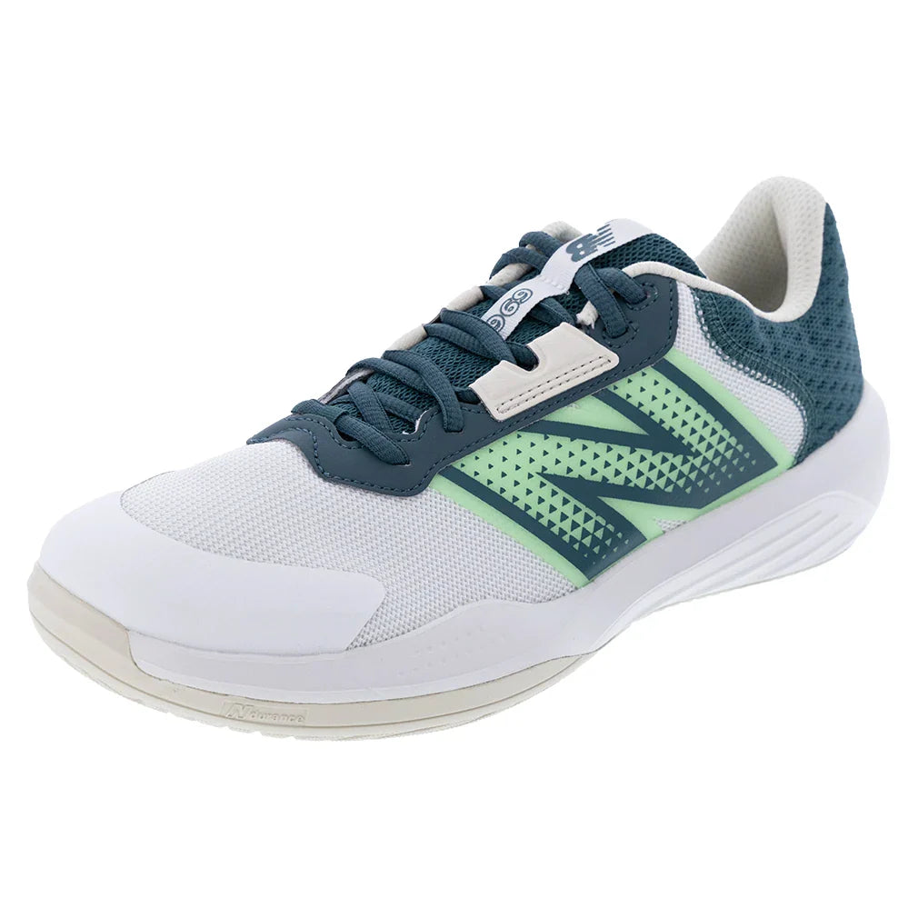 Men`s 696v6 D Width Tennis Shoes White and Green Footwear New Balance