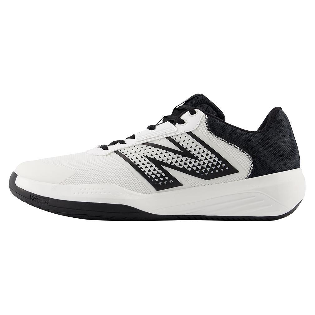 Men's 696v6 D Width Tennis Shoes White and Black Footwear New Balance