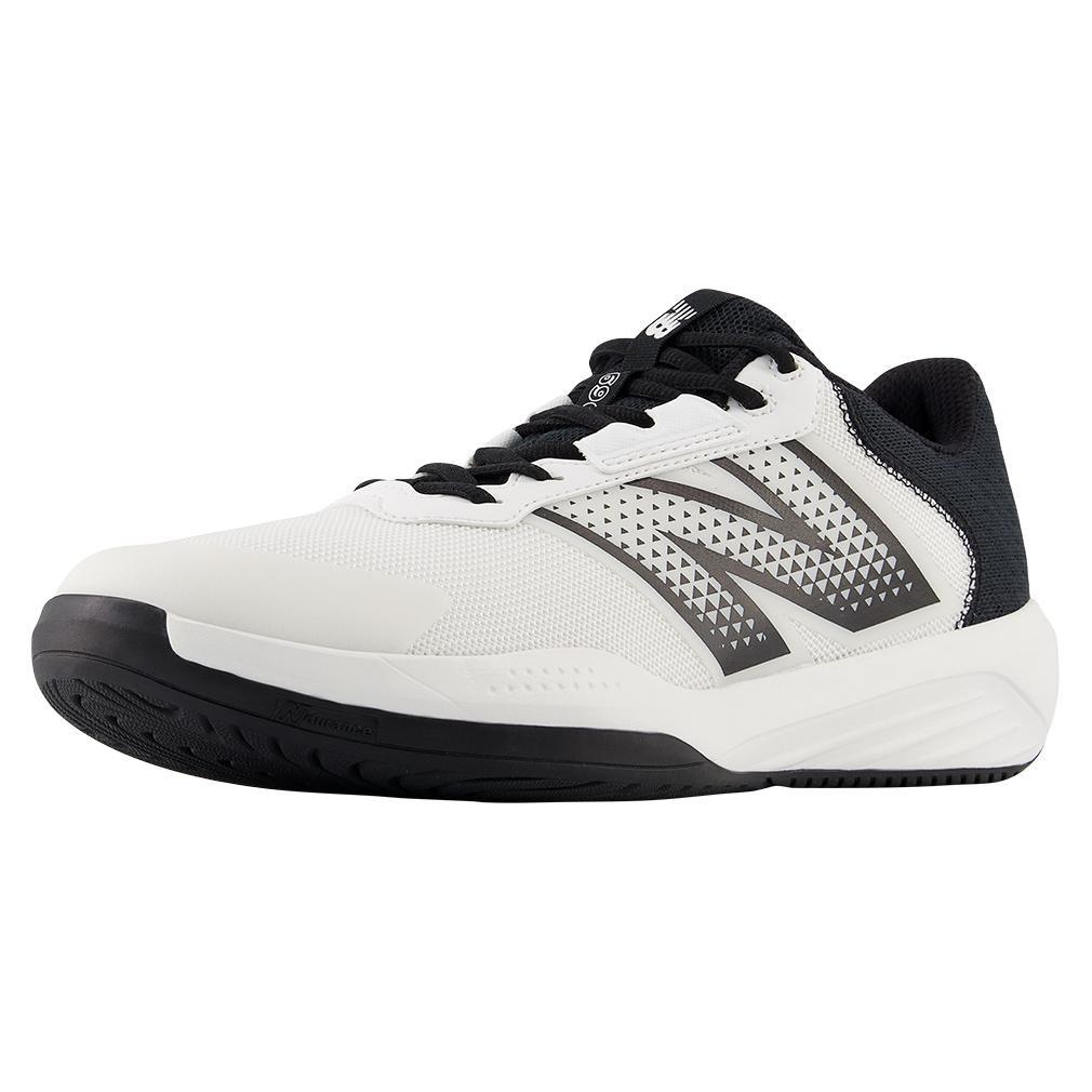 Men's 696v6 D Width Tennis Shoes White and Black Footwear New Balance