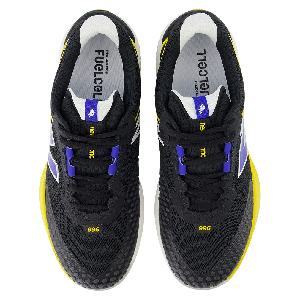 Men`s FuelCell 996v6 2E Width Tennis Shoes Black and Blue Gemstone Footwear New Balance
