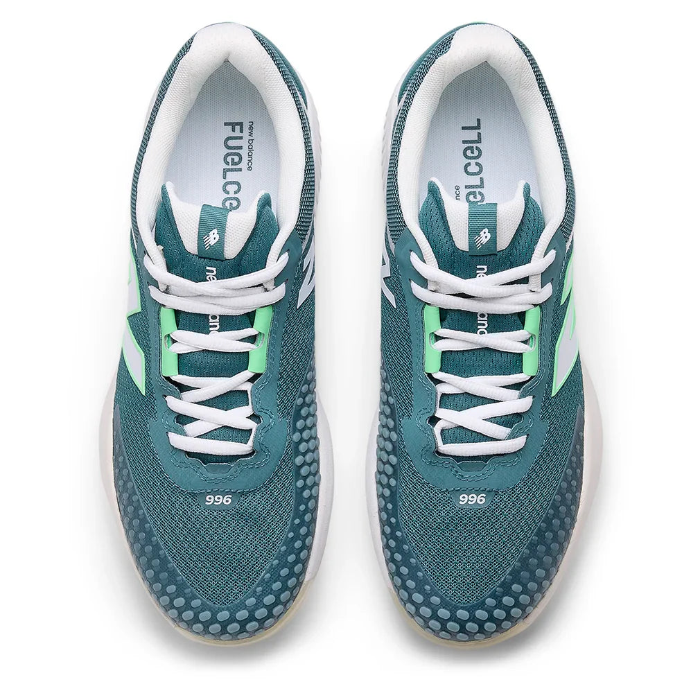 Men`s FuelCell 996v6 D Width Tennis Shoes New Spruce and White Footwear New Balance