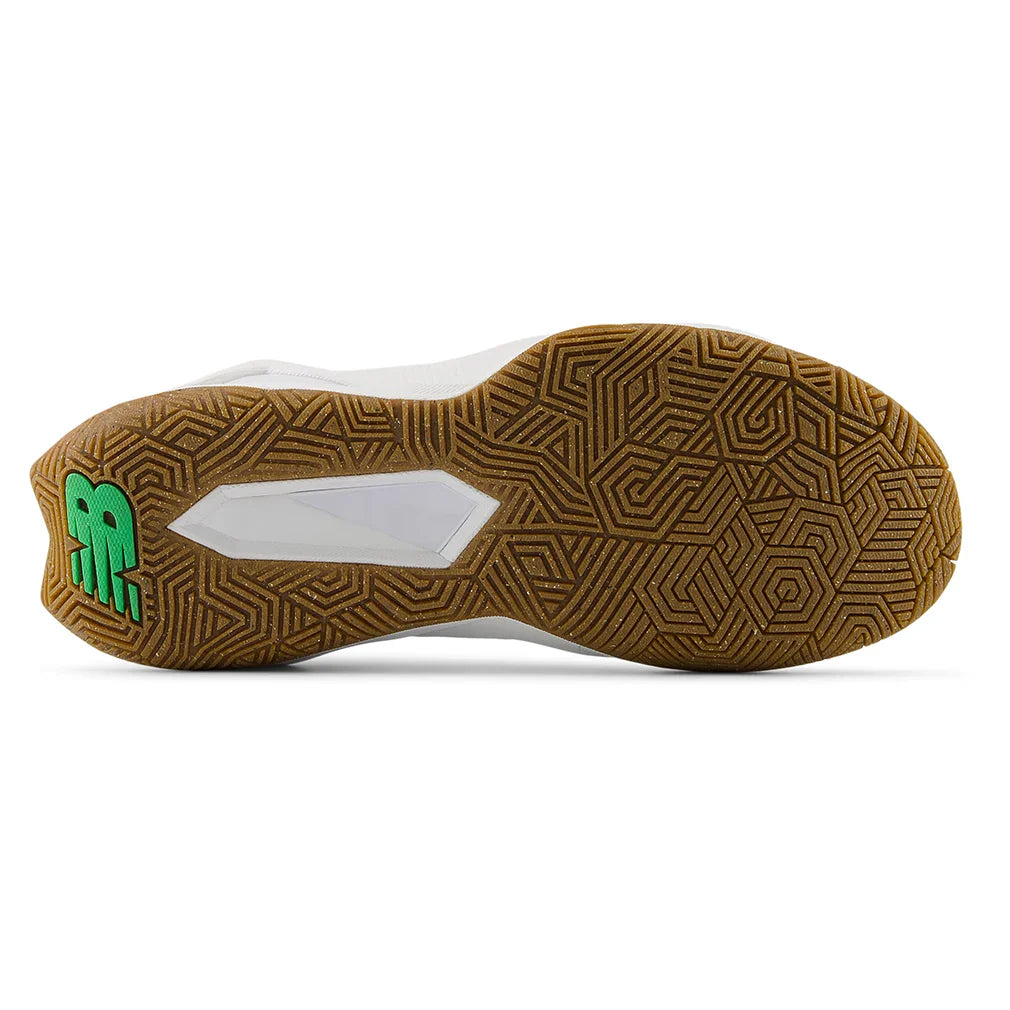 Men`s FuelCell Delray D Width Tennis Shoes White and Green Apple Footwear New Balance