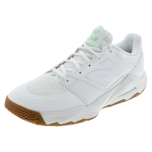 Men`s FuelCell Delray D Width Tennis Shoes White and Green Apple Footwear New Balance