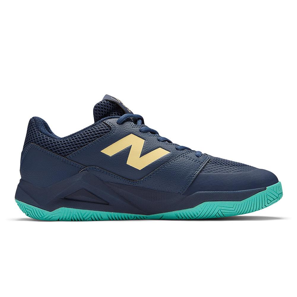 Men`s FuelCell Delray D Width Tennis Shoes Navy and Parchment Footwear New Balance