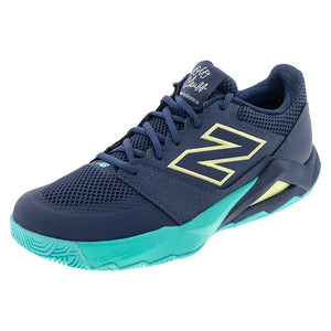 Men`s FuelCell Delray 2E Width Tennis Shoes Navy and Parchment Footwear New Balance