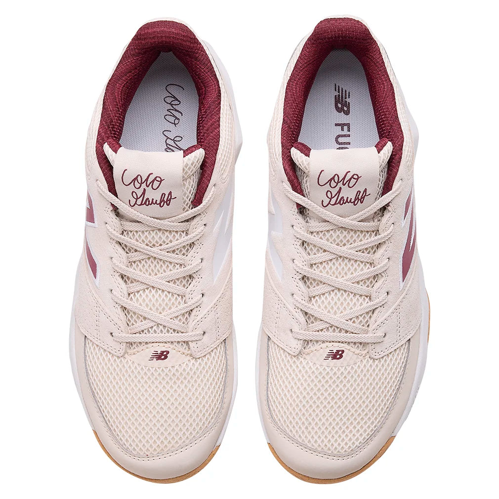 Men`s Coco Delray D Width Tennis Shoes Bisque and Monarch Burgundy Footwear New Balance