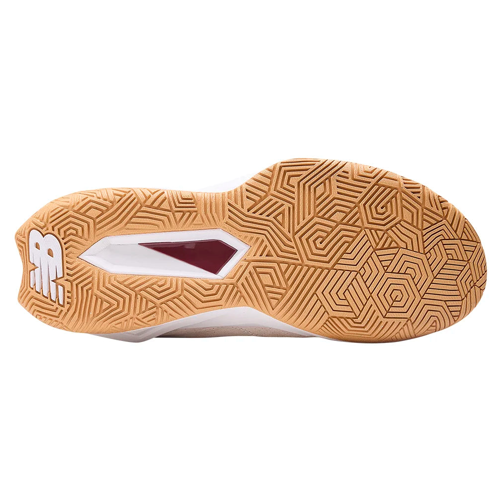 Men`s Coco Delray 2E Width Tennis Shoes Bisque and Monarch Burgundy Footwear New Balance