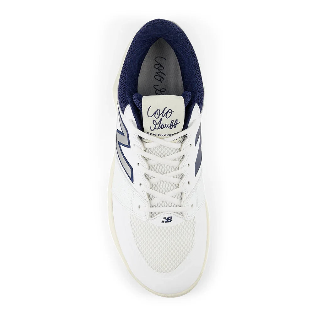 Men`s FuelCell Delray D Width Tennis Shoes White and Navy Footwear New Balance