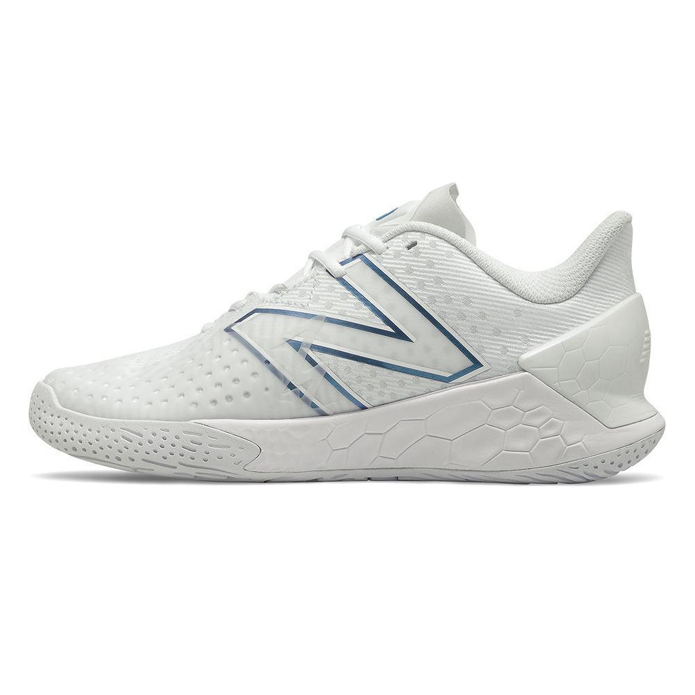 Men`s Fresh Foam Lav V2 D Width Tennis Shoes White and Laser Blue Footwear New Balance