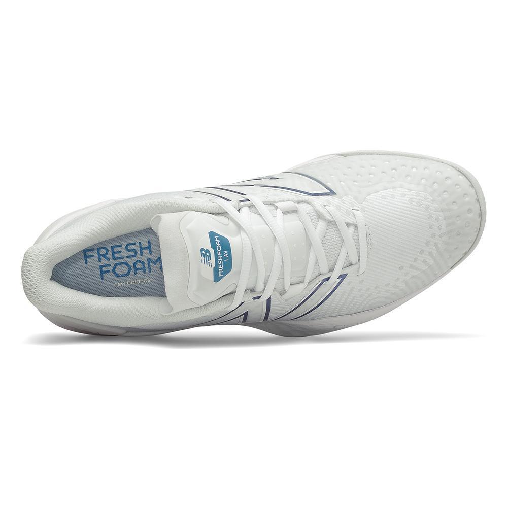 Men`s Fresh Foam Lav V2 D Width Tennis Shoes White and Laser Blue Footwear New Balance