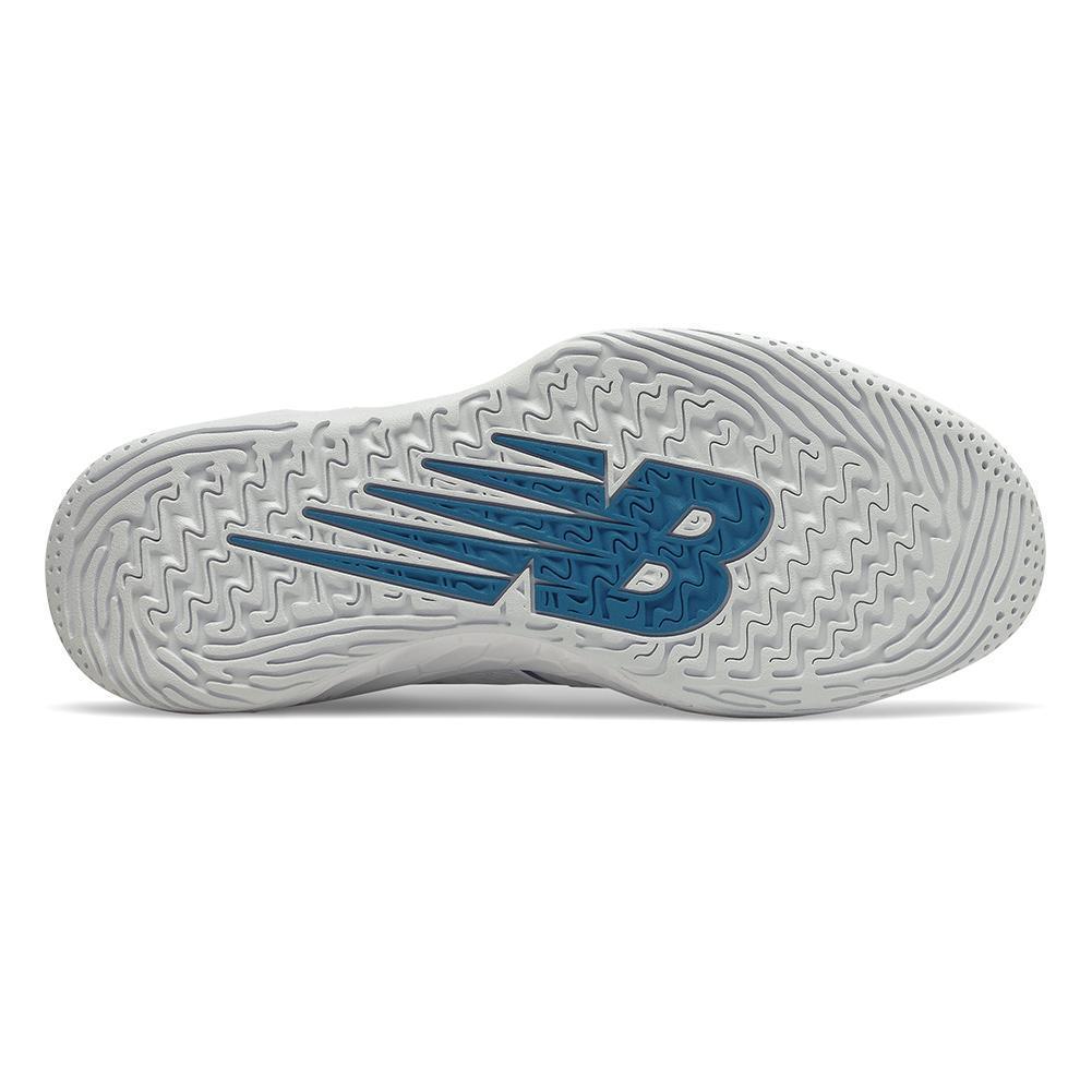 Men`s Fresh Foam Lav V2 D Width Tennis Shoes White and Laser Blue Footwear New Balance