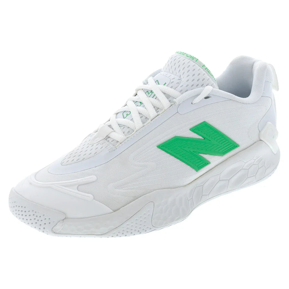 Men`s Fresh Foam X CT-Rally 2E Width Tennis Shoes White and Green Apple Footwear New Balance