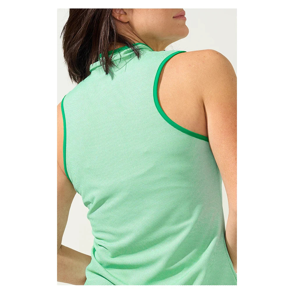 Women`s Mock Neck Tennis Tank Geo Wave Apparel Bobbe