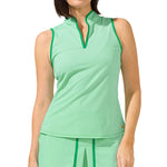 Women`s Mock Neck Tennis Tank Geo Wave Apparel Bobbe