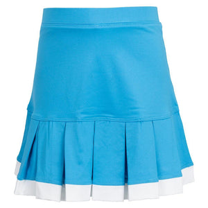 Girl's Pleat Tennis Skort with Trim Aqua Apparel Little Miss Tennis