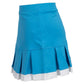 Girl's Pleat Tennis Skort with Trim Aqua Apparel Little Miss Tennis