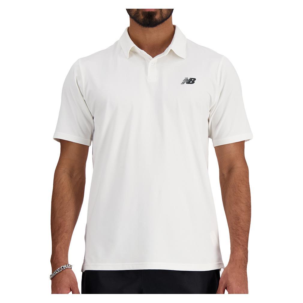 Men's Performance Tennis Polo White Apparel New Balance