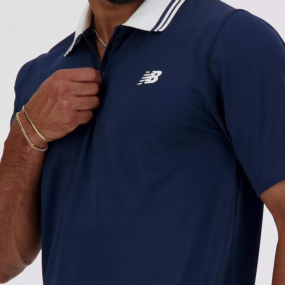 Men's Tournament Tennis Polo Navy Apparel New Balance