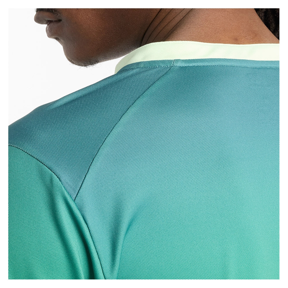 Men`s Printed Tournament Tennis Top Melon Water Apparel New Balance