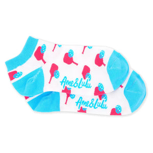 Women's Meet Your Match Pickleball Socks 3 Pack Pink Paddles Socks Ame And Lulu