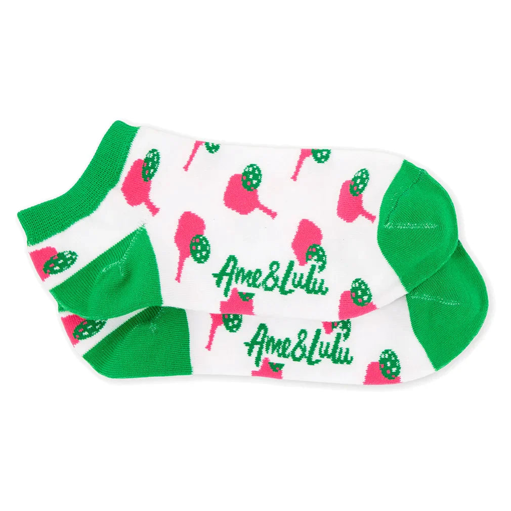 Women's Meet Your Match Pickleball Socks 3 Pack Pink Paddles Socks Ame And Lulu