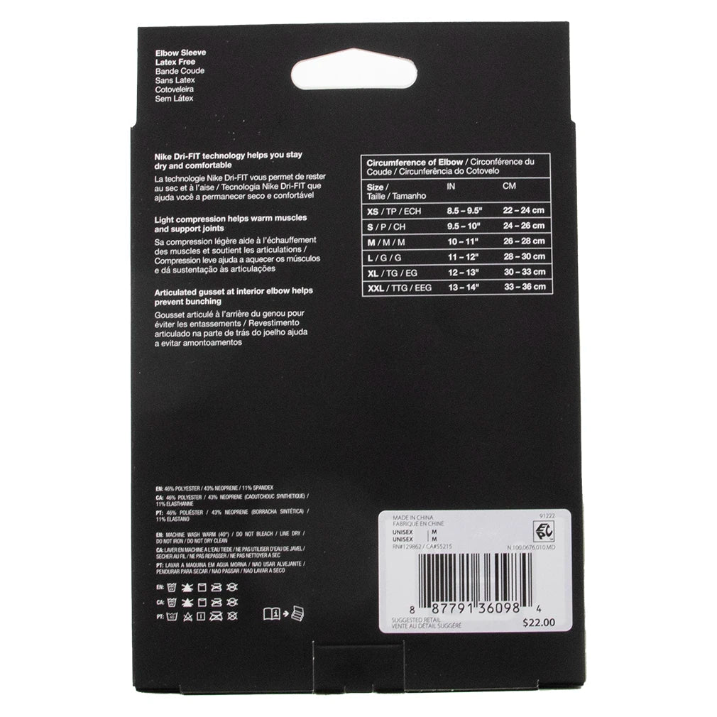 Pro Elbow Sleeve 3.0 Black and White Accessories Nike