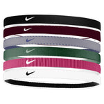 Unisex Flex Classic Headbands 6 Pack Black and Burgundy Crush Accessories Nike