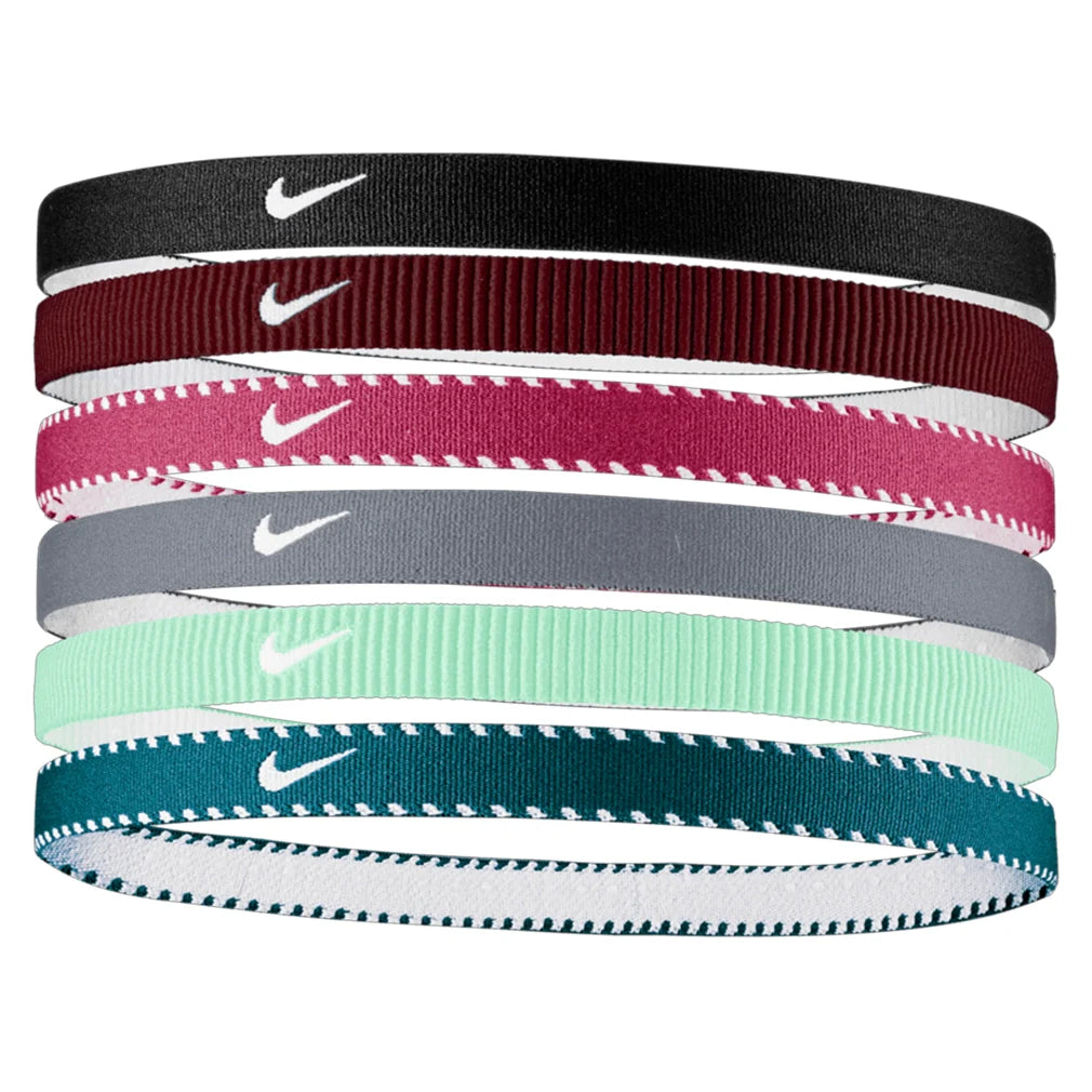 Juniors' Flex Classic Headbands 6 Pack Sweet Beet and World Indigo Accessories Nike