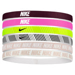 Unisex Flex Classic Printed Headbands 6 Pack Burgundy Crush and Silt Red Accessories Nike