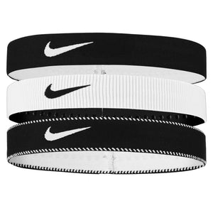 Unisex Flex Classic Wide Training Headbands 3 Pack Black and White Accessories Nike