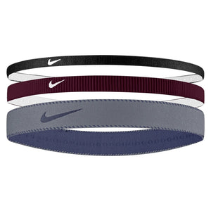 Unisex Flex Classic Mixed Width Headbands 3 Pack Burgundy Crush and World Indigo Accessories Nike