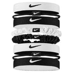 Unisex Flex Classic Mixed Hair Ties 8 Pack White and Black Accessories Nike