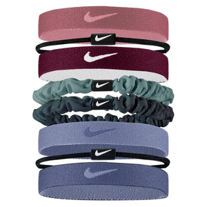 Unisex Flex Classic Mixed Hair Ties 8 Pack Sweet Beet and Black Accessories Nike