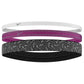 Unisex Mixed Width Reflective Graphic Headbands 3 Pack White and Hot Fuchsia Accessories Nike
