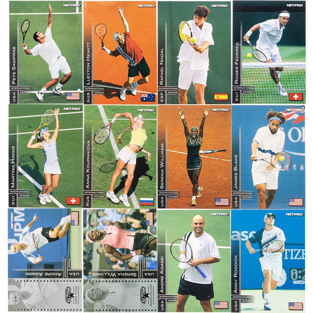 NETPRO International Series Tennis Collector Card Set (Unmarked White Box) Memorabilia Netpro