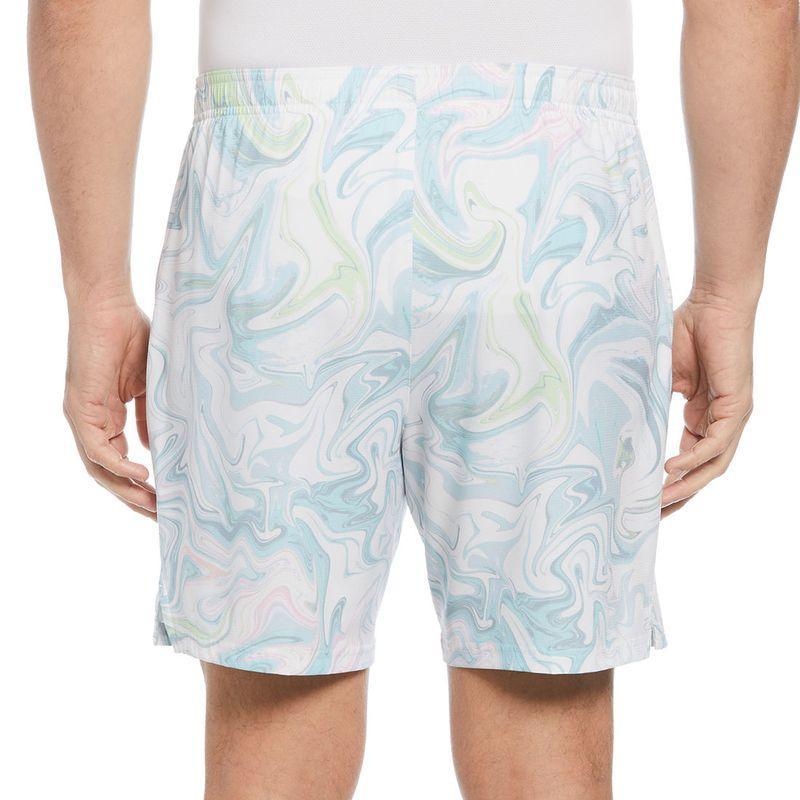 Men's Performance Marble Printed Tennis Short Bright White Apparel Penguin