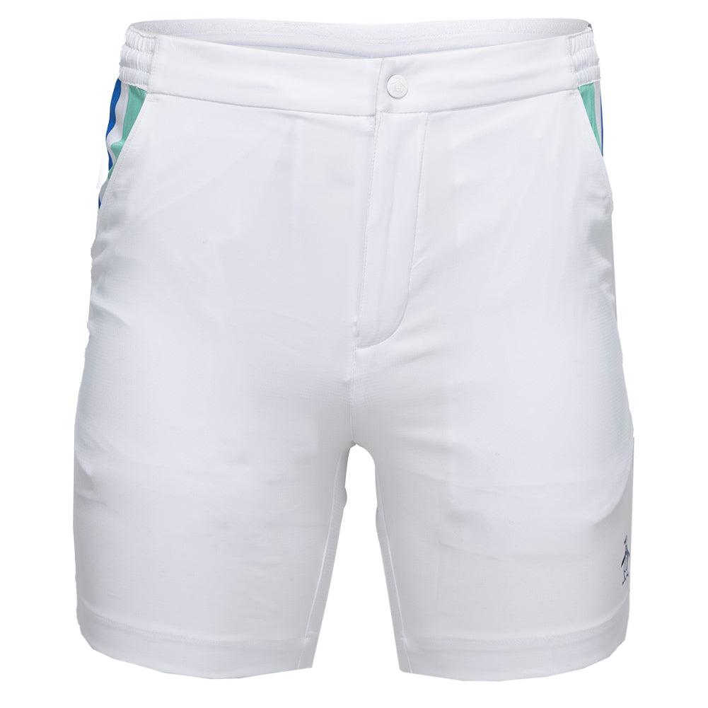 Men`s Performance Heritage Blocked Tennis Short Bright White Apparel Penguin