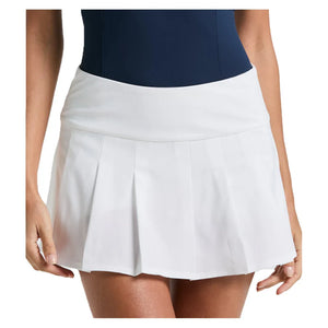 Women`s Essentials Pleated 13 Inch Tennis Skort Bright White Apparel Penguin