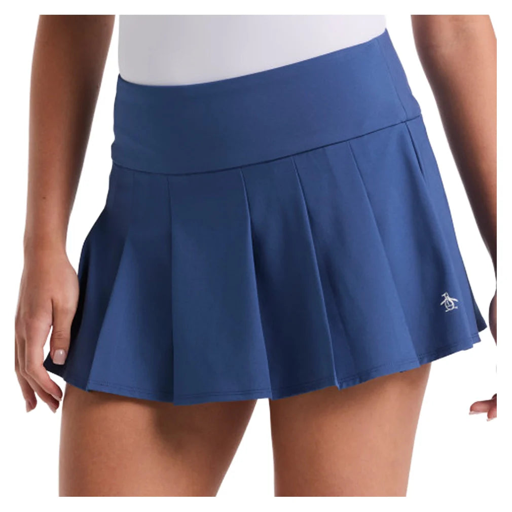 Women`s 13 Inch Pleated Tennis Skort True Navy Apparel Penguin