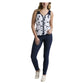 Women`s Riviera Floral Print Tennis Tank Black Iris Apparel Penguin