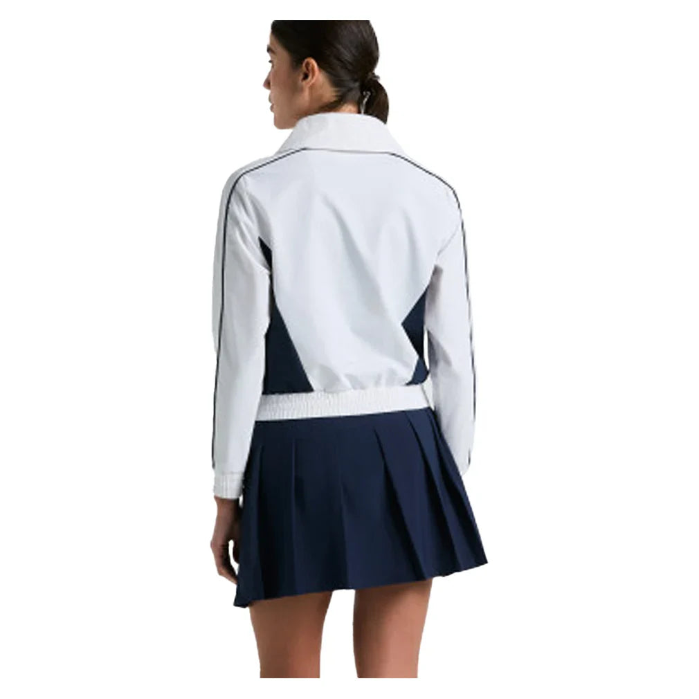 Women`s Color Block 1/4 Zip Tennis Top Bright White Apparel Penguin