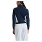 Women`s Color Block 1/4 Zip Tennis Top Black Iris Apparel Penguin