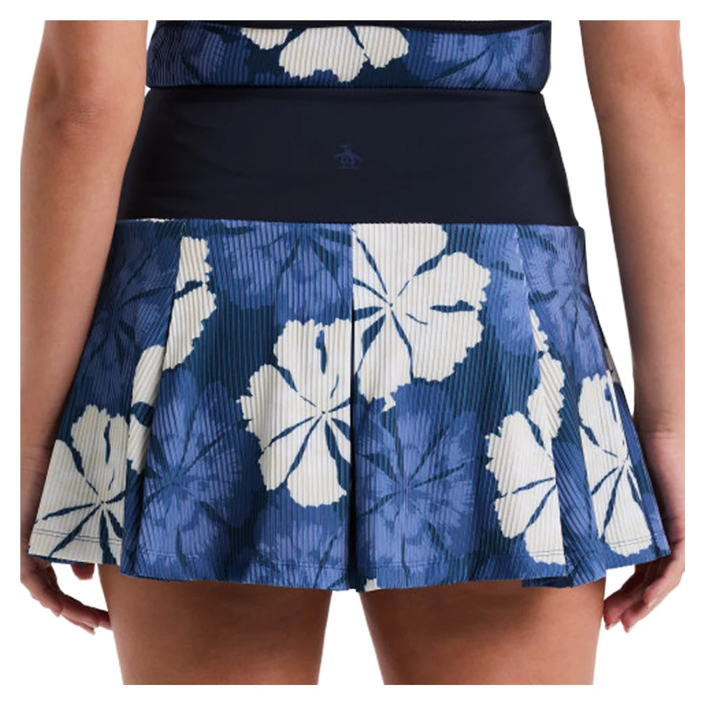 Women`s Fuji Floral Jacquard Tennis Skort Black Iris Apparel Penguin