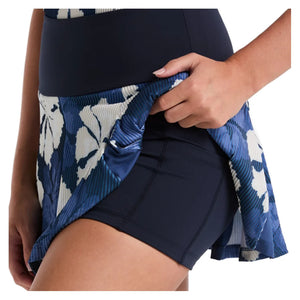 Women`s Fuji Floral Jacquard Tennis Skort Black Iris Apparel Penguin