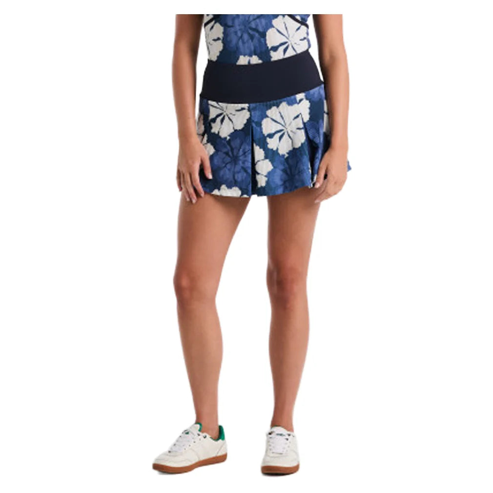 Women`s Fuji Floral Jacquard Tennis Skort Black Iris Apparel Penguin