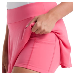 Women`s 13 Inch Grid Jacquard Tennis Skort Camellia Rose Apparel Penguin